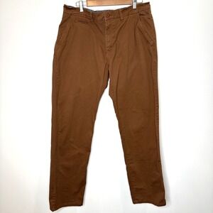 American Tall Mason Semi Relaxed Chino Khaki Pants Long Brown Office Men's 38x36